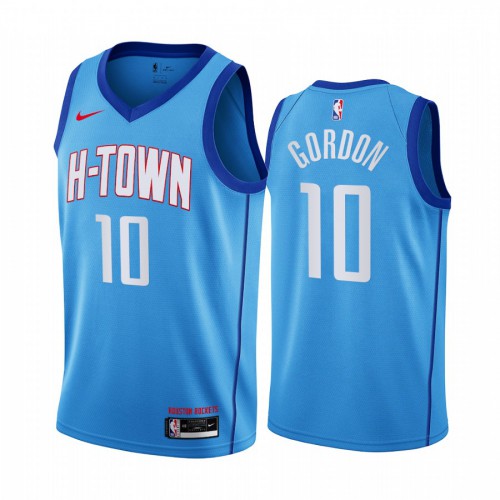 Rockets #10 Eric Gordon Top-Grade 2020 City NBA Jersey - Blue Swingman