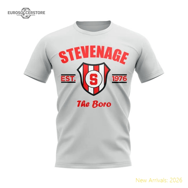 Stevenage Established Football T-shirt (white) - Budget-friendly