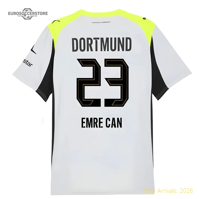 Outstanding 2025-2026 Borussia Dortmund Away Shirt (emre Can 23)