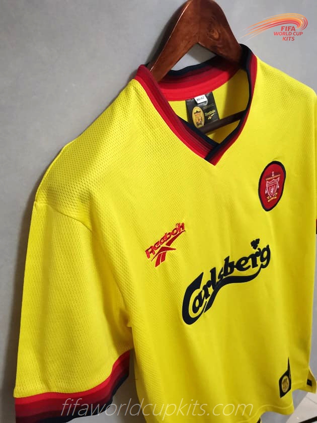 Liverpool 97-99 Away Gold Soccer Kit