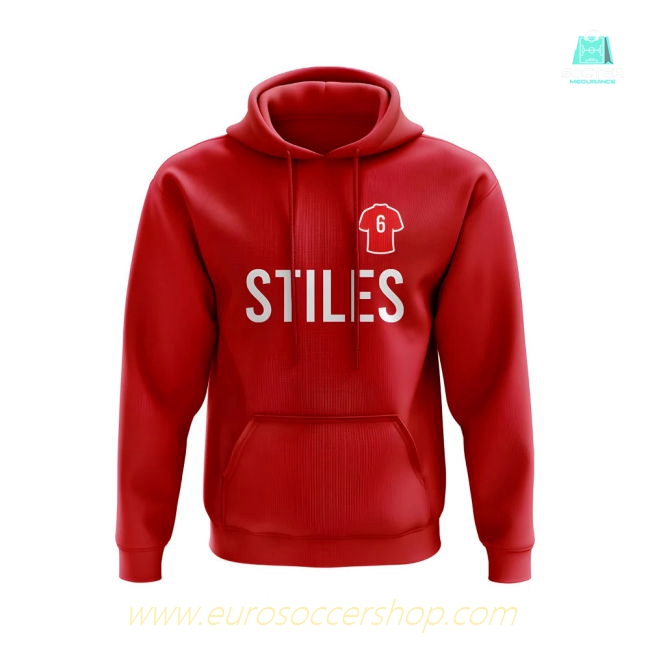 Nobby Stiles Man United Number Hoody (Red)