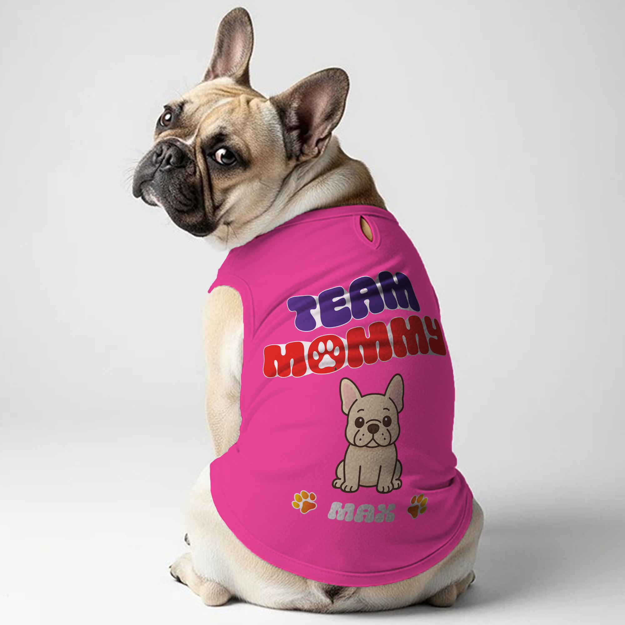 French Bulldog Team Mommy Personalized Frenchie Shirt | Custom Dog T