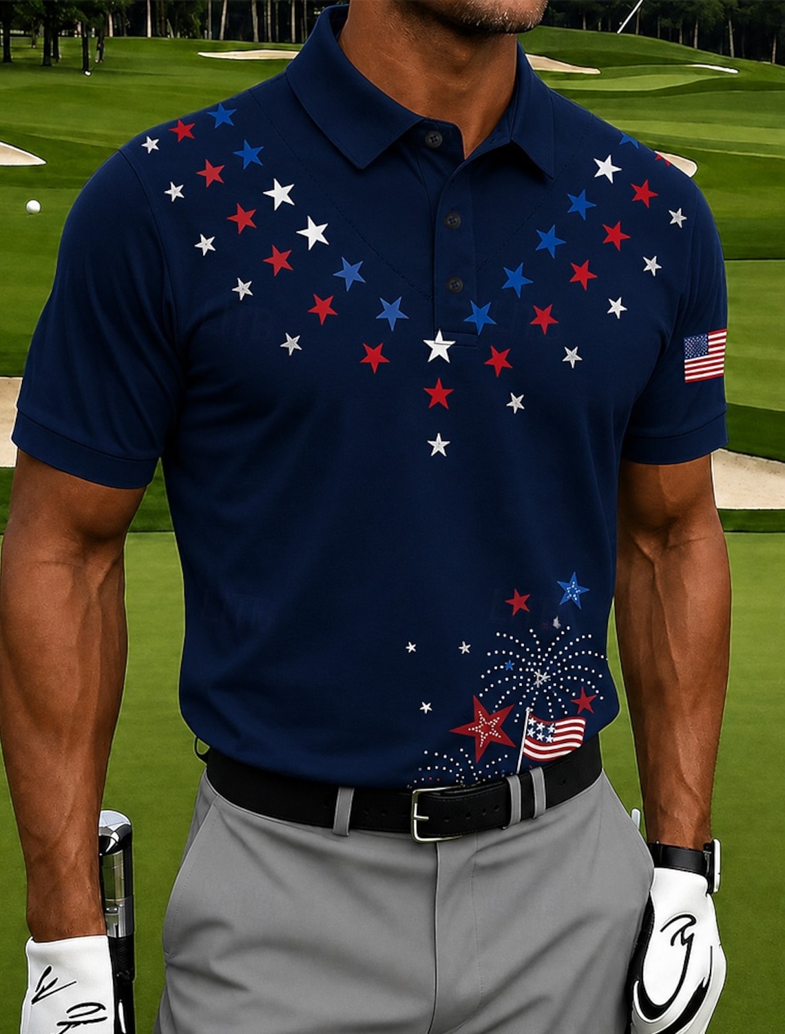 Independence Day Men's American US Flag Patriotic Fourth of July Shirt Summer Shirt Button Up Shirt Short Sleeve Fashion Casual Holiday Summer Spring Turndown 3D Print