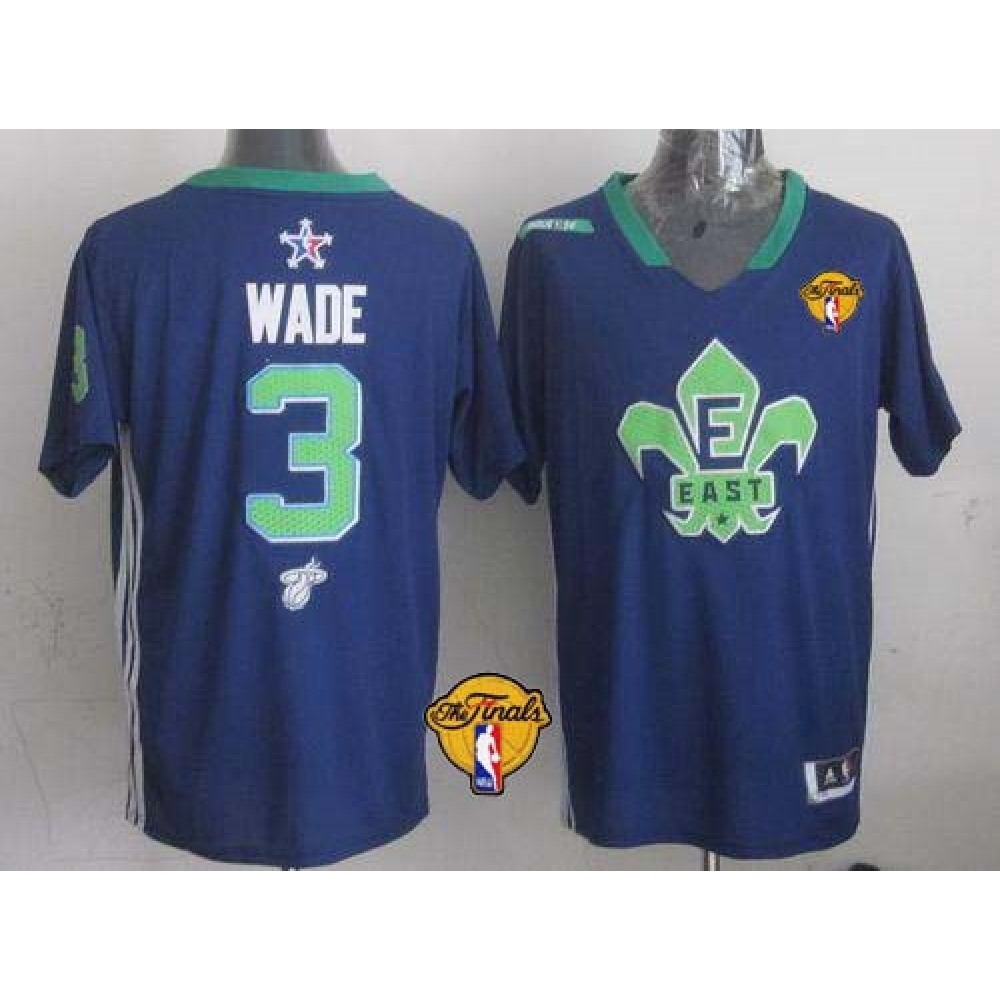 Professional Grade Men's MIA #3 Dwyane Blue Basketball Jersey