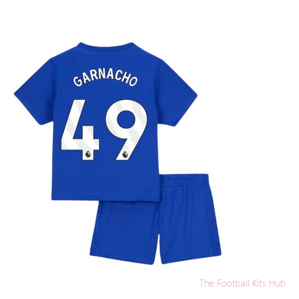 Garnacho #49 Chelsea Home Kit 2026-2027 Team Shirt Baby