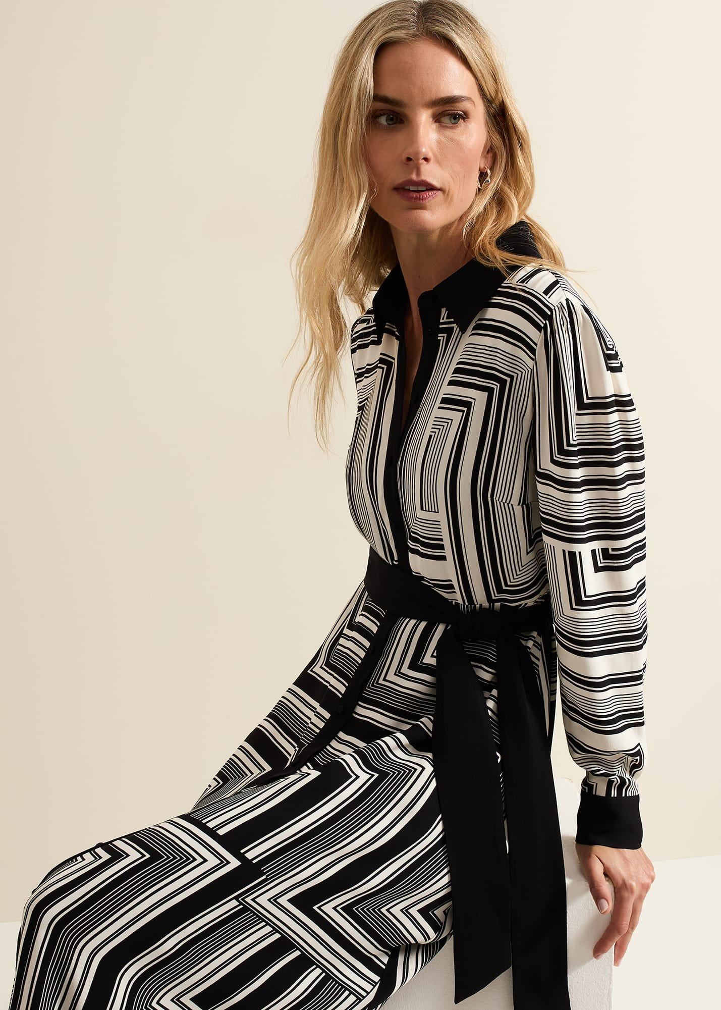 Pia Striped Midaxi Dress