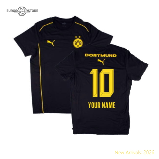 2024-2025 Borussia Dortmund Casuals Tee (black) (your Name)