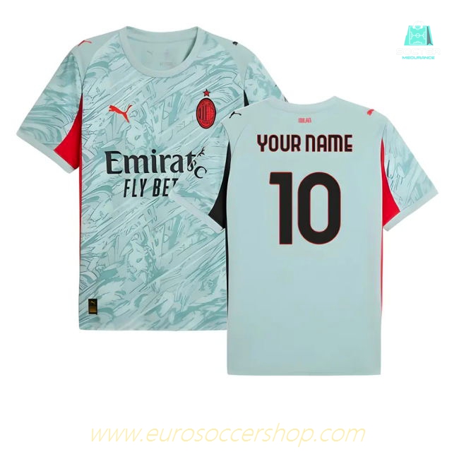 2025-2026 AC Milan Home Goalkeeper Shirt (Modern Mint) (Your Name)