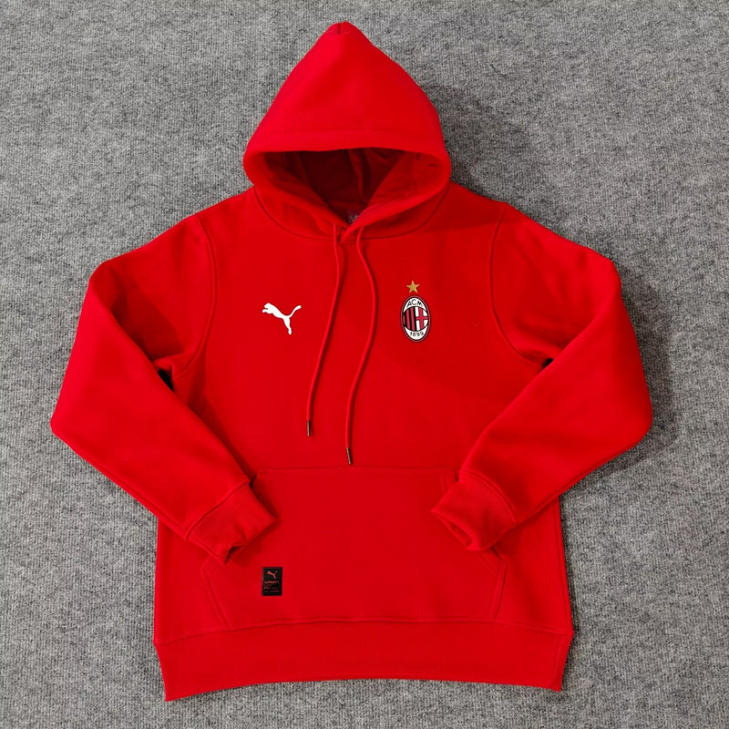 Licensed AC Milan 2425 Red Hoodie - Official Replica 9388