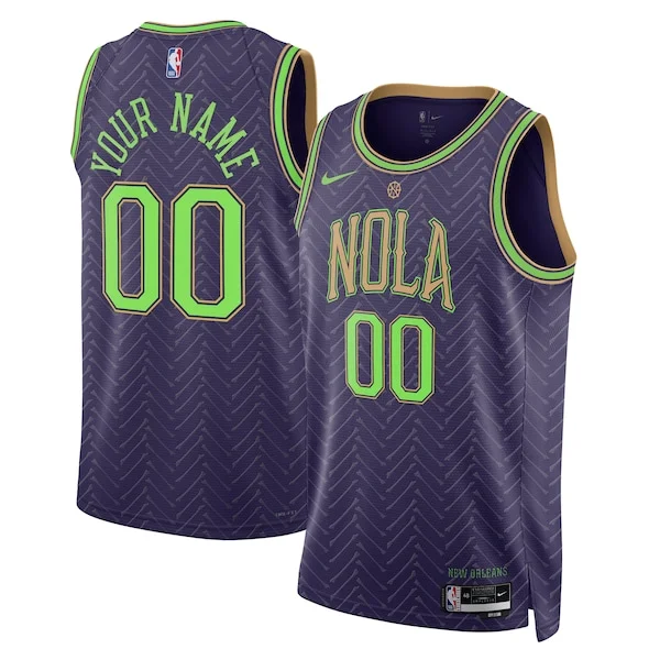 New Orleans Pelicans Nike Unisex 2024/25 Custom Swingman Jersey - City Edition - Purple