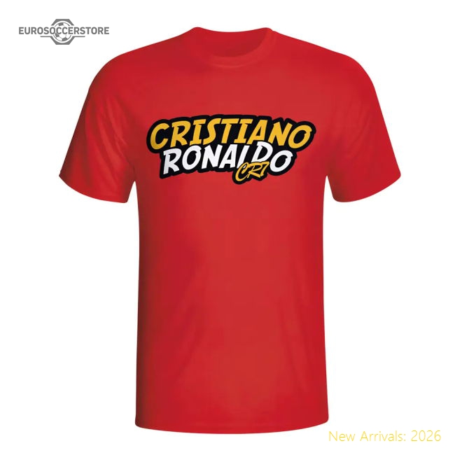 Performance Cristiano Ronaldo Comic Book T-Shirt (Red) - Kids