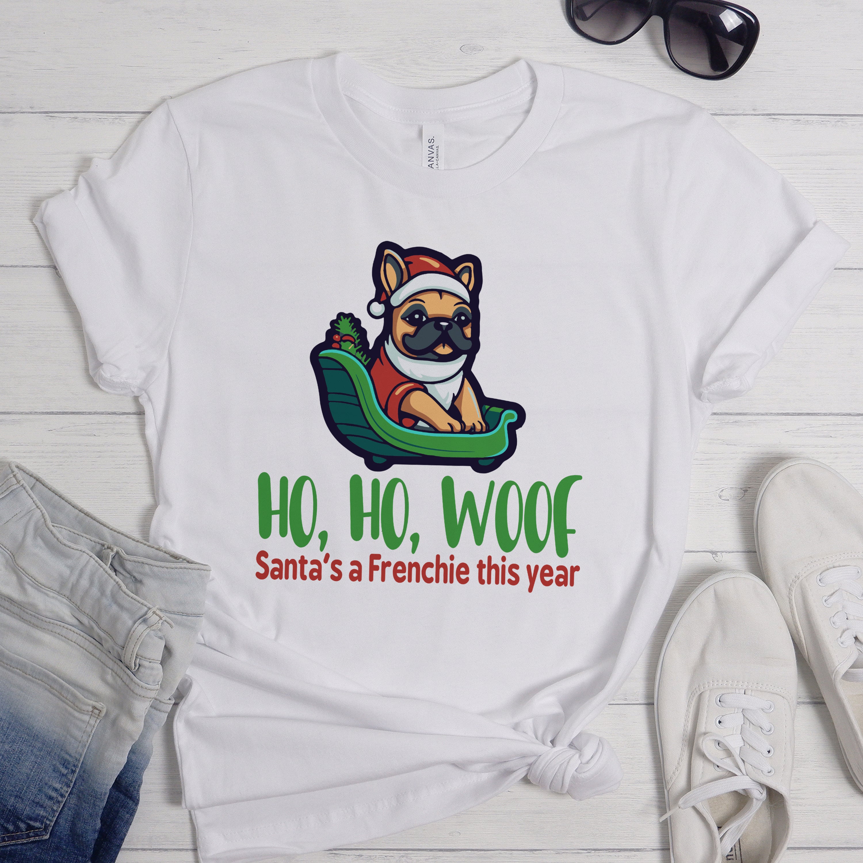 French Bulldog Santa Paws Unisex T Shirt Cute Frenchie Essential
