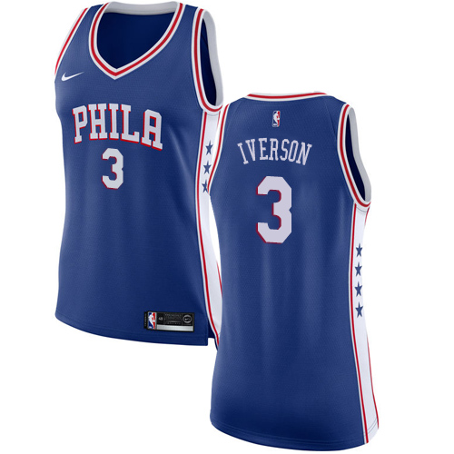 PHI #3 Allen Iverson Authentic 2024 Icon NBA Jersey - Blue Swingman