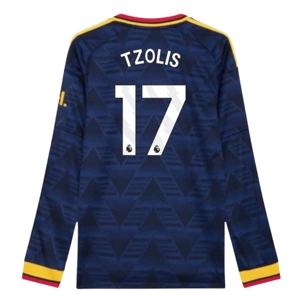 [WSG] 2026 2027 Arsenal Long Sleeve Shirt Away Authentic Uniform (Tzolis 17)