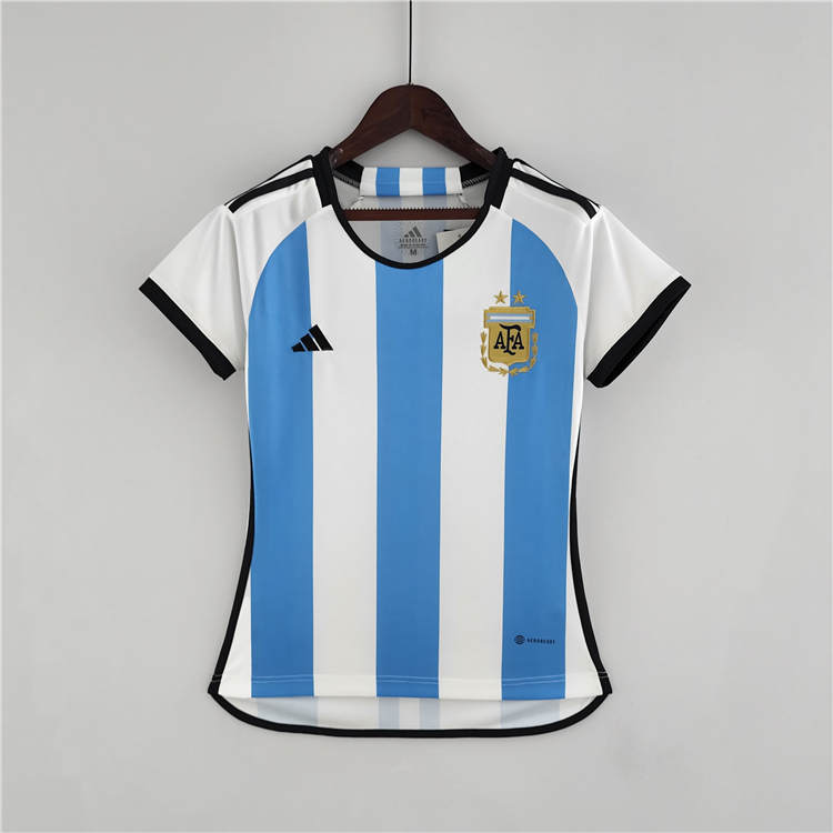 Women's Argentina World Cup 2022 Home Blue Soccer Jersey Football