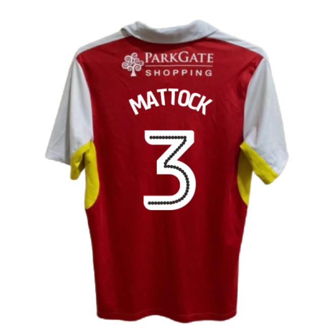 Rotherham Home Shirt Good Xl Mattock #3 Match Quality Faithful 202...