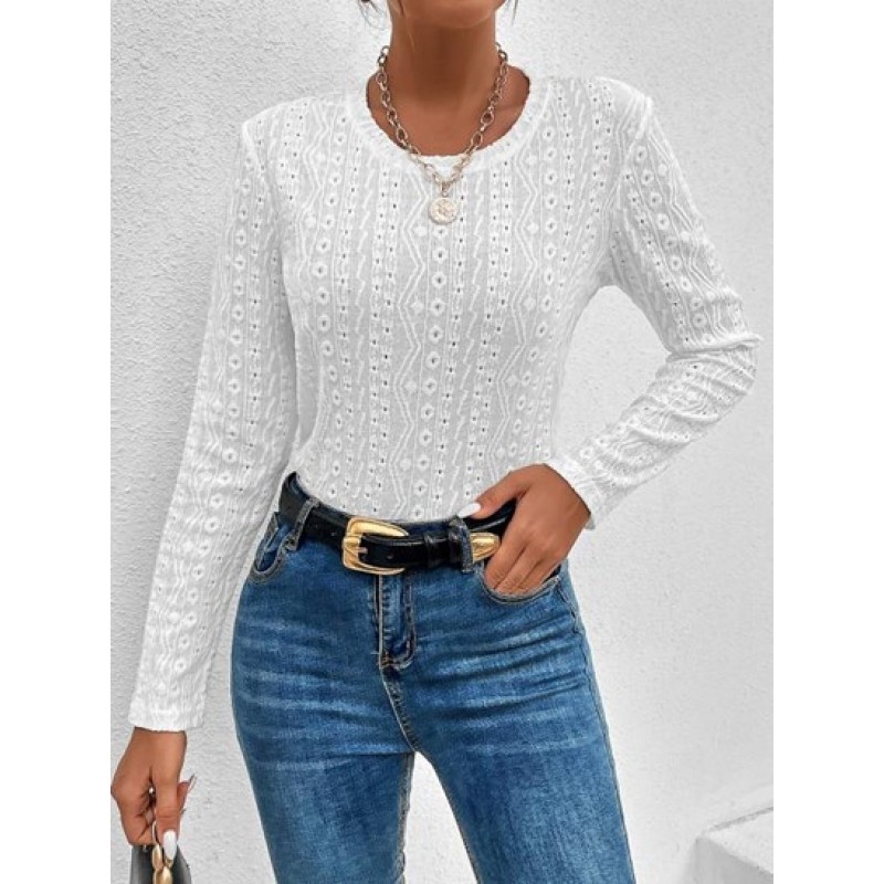 Embroidered Long Sleeve Blouse XG7598