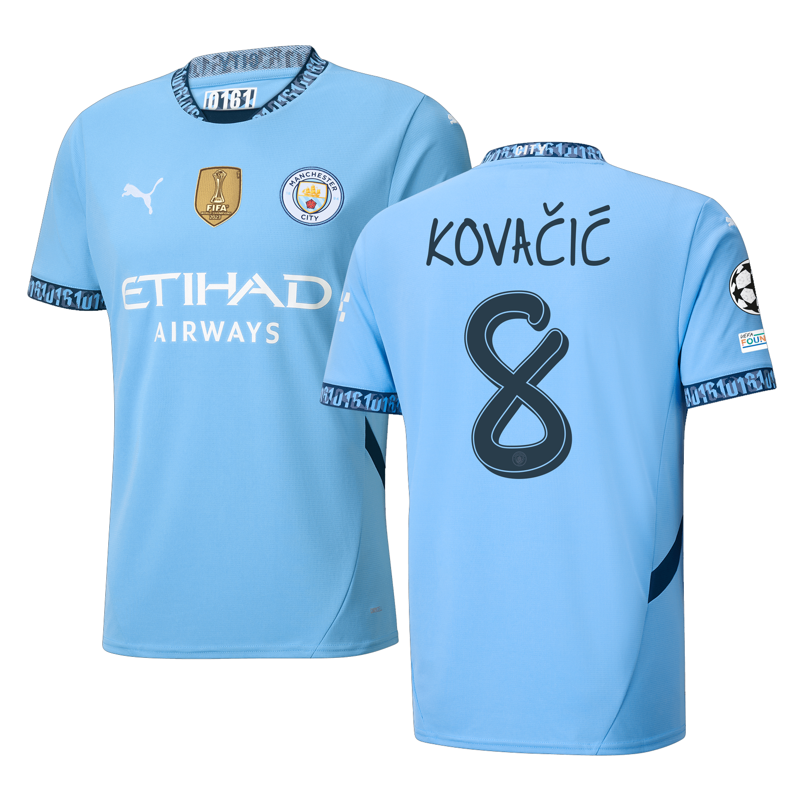 Manchester City Blue) 2024-2025 UCL Home Jersey – Authentic Shirt