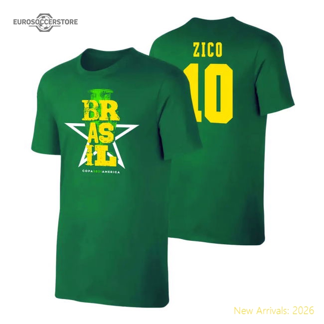 Brazil Qualifiers T-Shirt (Zico 10) Green
