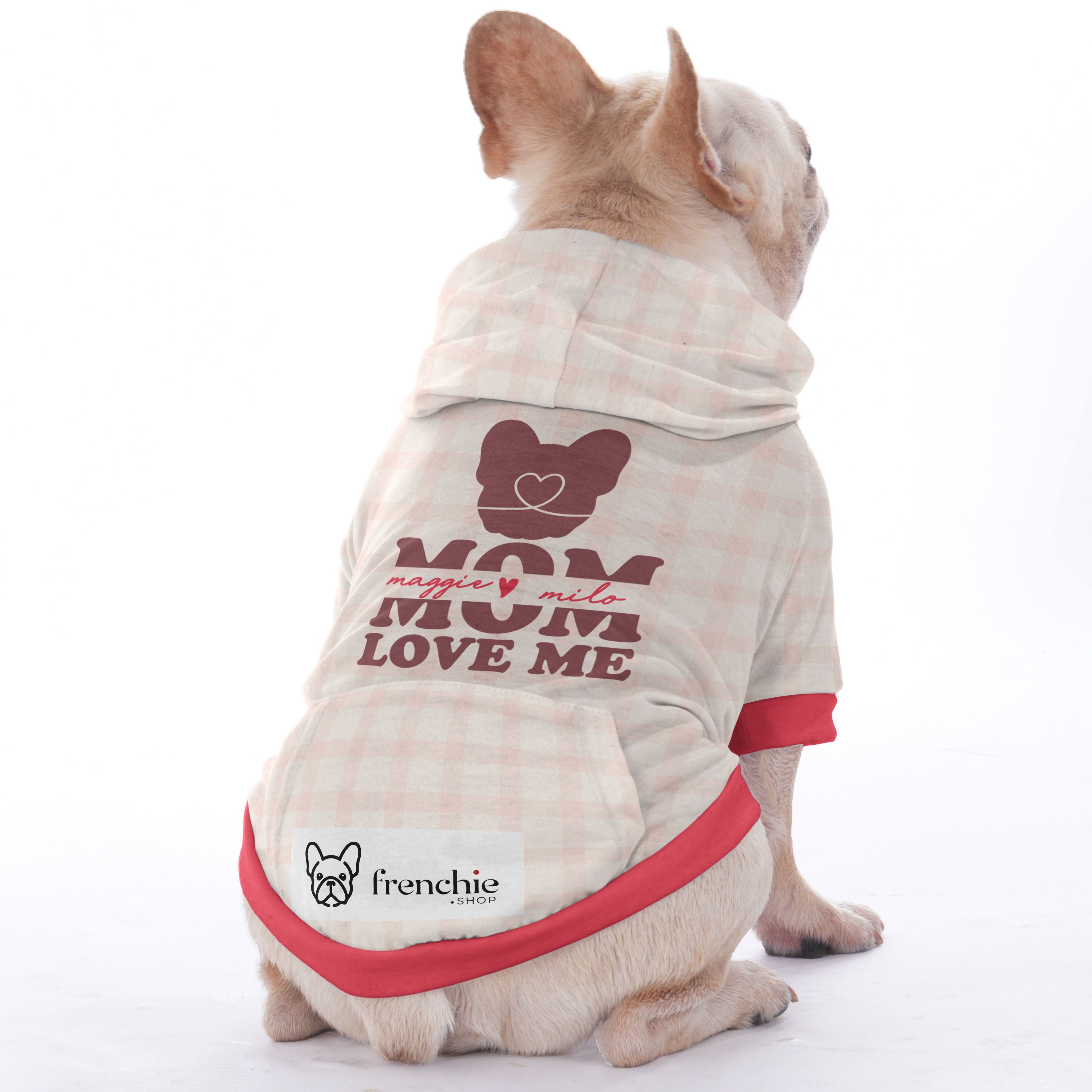 French Bulldog Custom French Bulldog Hoodies Featuring Your Dog's Name