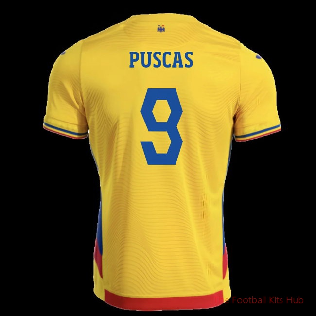 [LK] 2025/26 Romania Home Shirt (Puscas 9)
