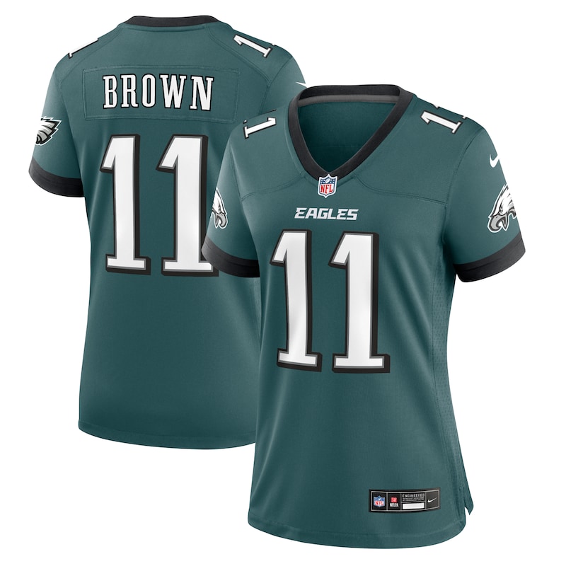 None A.J. Brown PHI Eagles Retro Premium Material Jersey Game Day Wear