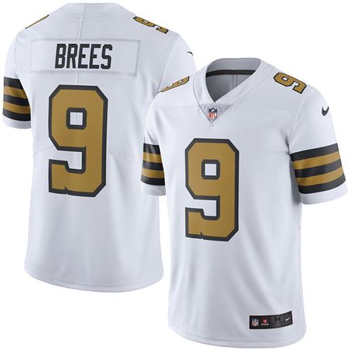 Premium NFL New Orleans Saints #9 Drew Brees White Limited Jersey