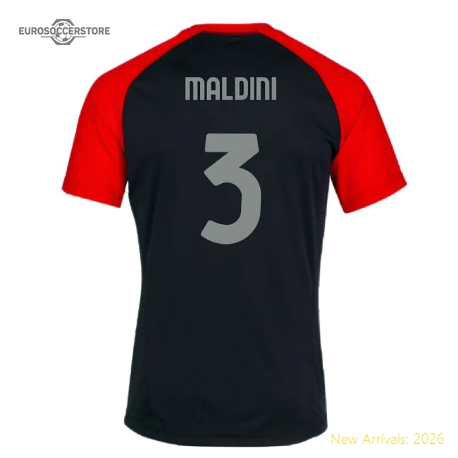 Ac Milan Black) (maldini Home High-end Jersey Moisture-wicking