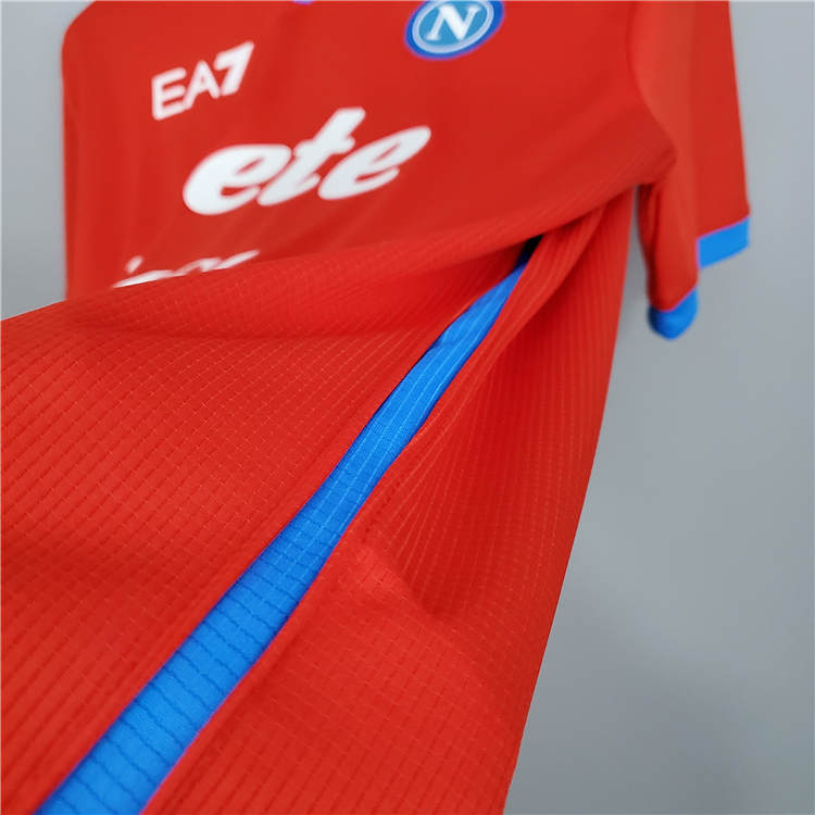 Professional Grade Napoli 21-22 Away Red Soccer Jersey Football Shirt