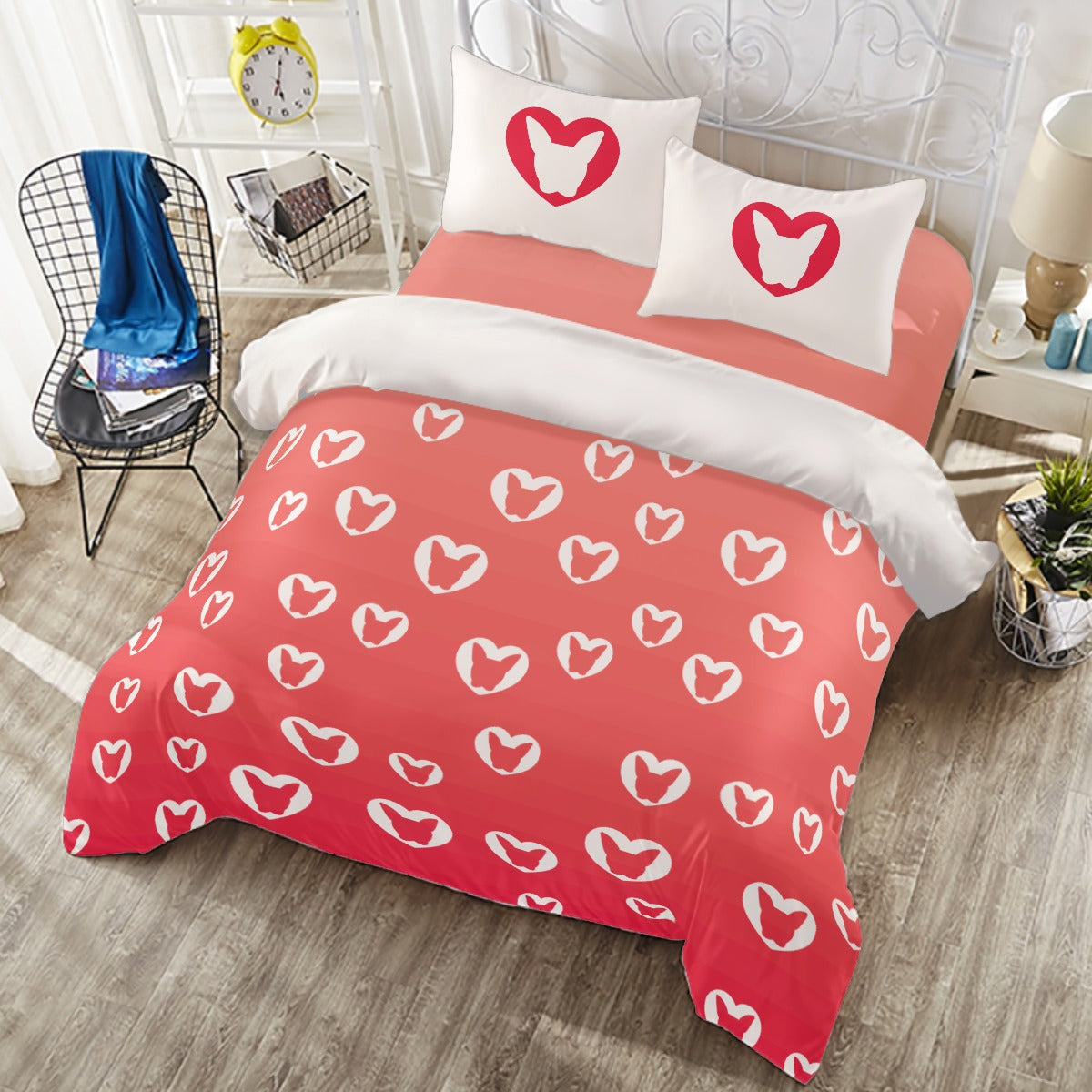 Minimal-Aesthetic Chance- Duvet Cover Set For Boston Terrier Lovers f...