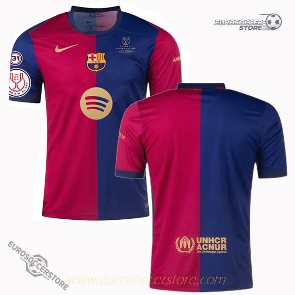 Barcelona's 24-25 Copa Del Rey Final Jersey (Including Final-Specific Details)