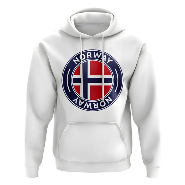 Norway Football Badge Hoodie (White) Oranje Holland Official