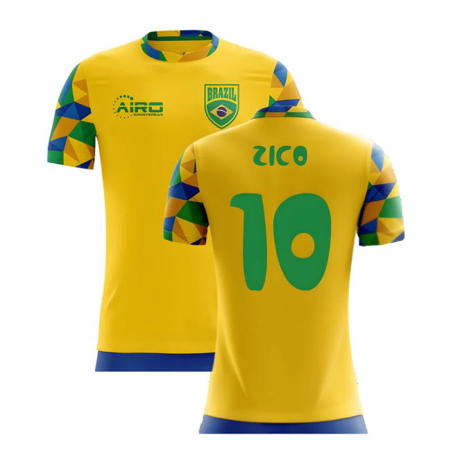 2025-2026 Brazil Home Concept Football Shirt (Zico 10) - Kids