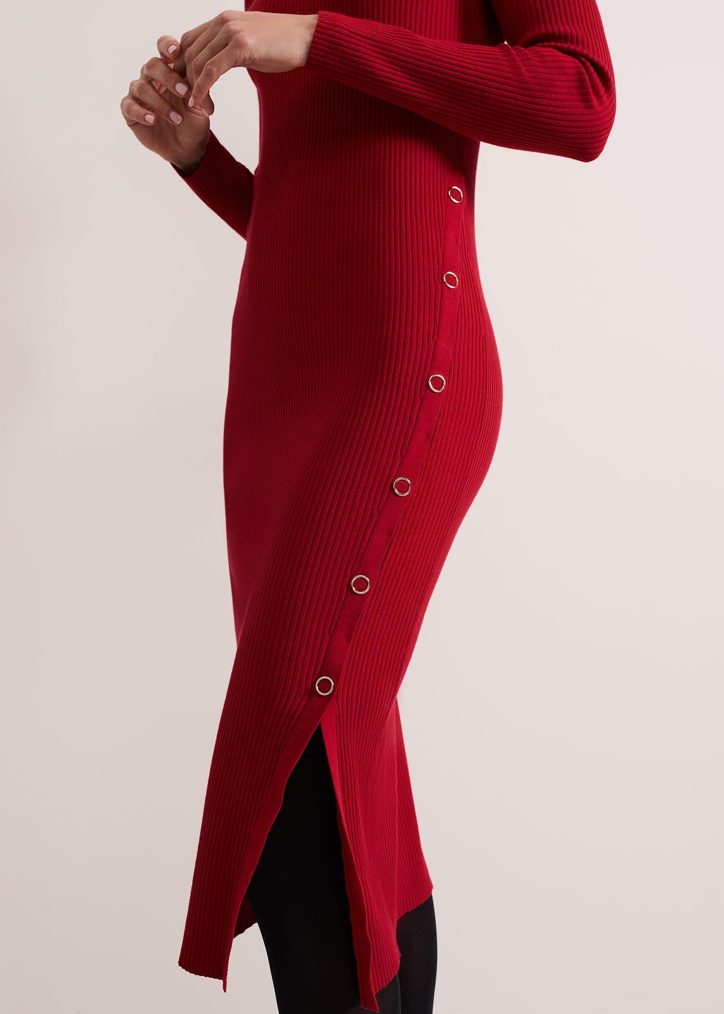 Willow Popper Column Midi Dress