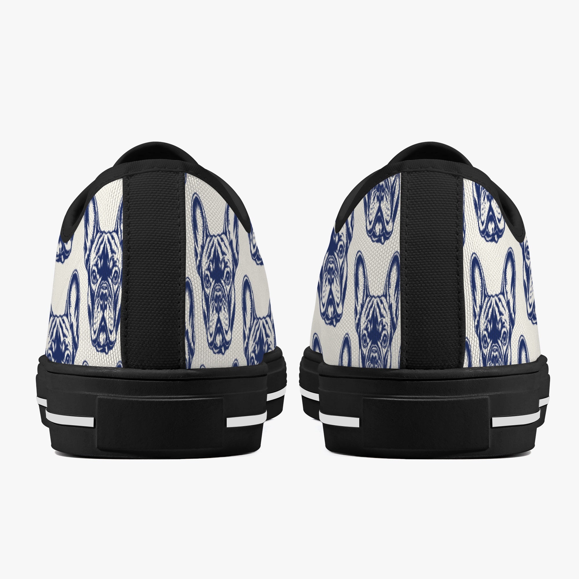 French Bulldog King Classic Low Top Canvas Shoes Durable Dog Footwear