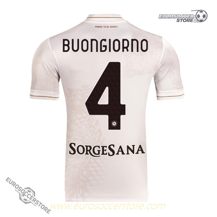 S.S.C. Napoli 2025-26 Season Away BUONGIORNO 4 Football Jersey