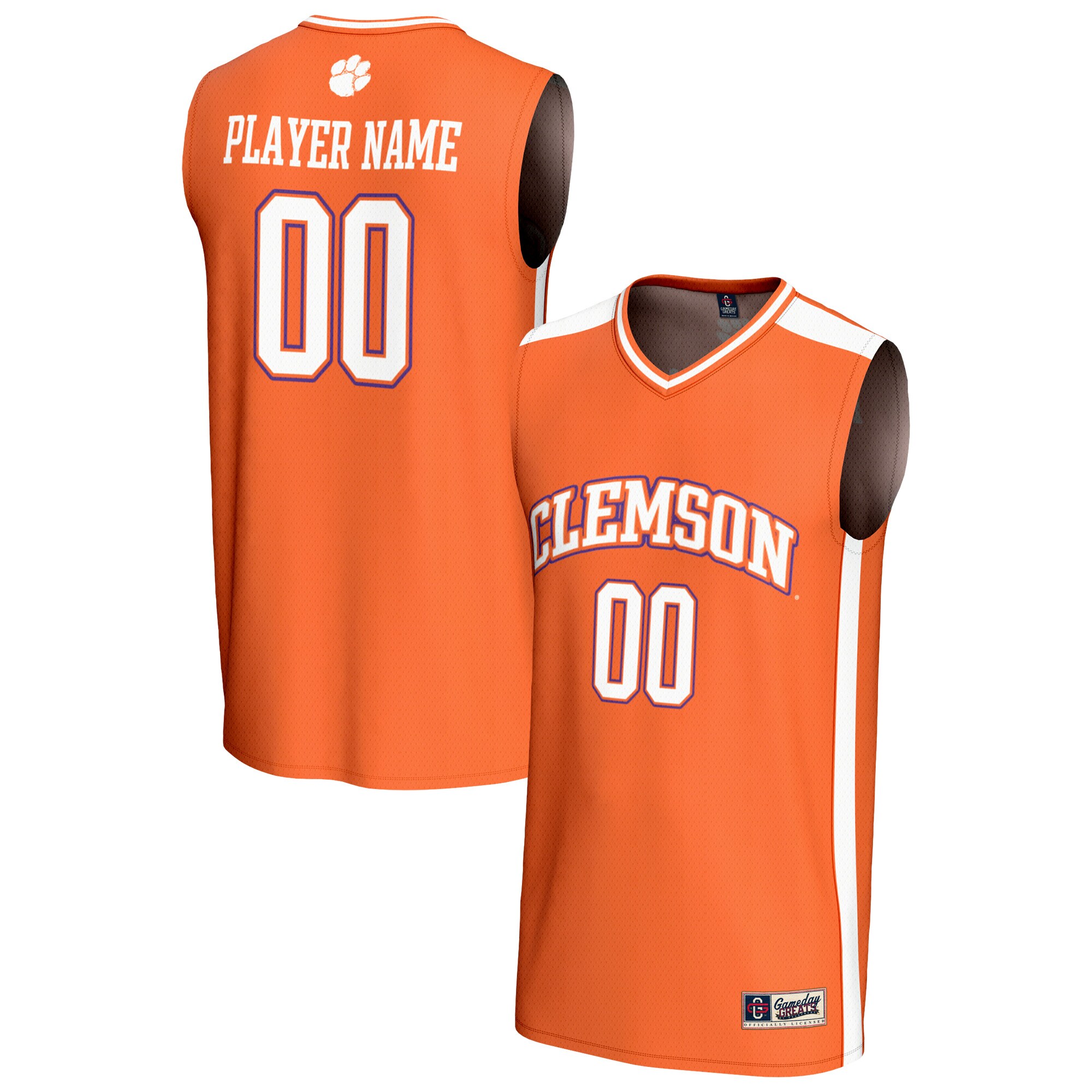 [DDG] Clemson Tigers GameDay Greats Unisex NIL Pick-A-Player Lightweight Women's Basketball Fashion Jersey - Orange