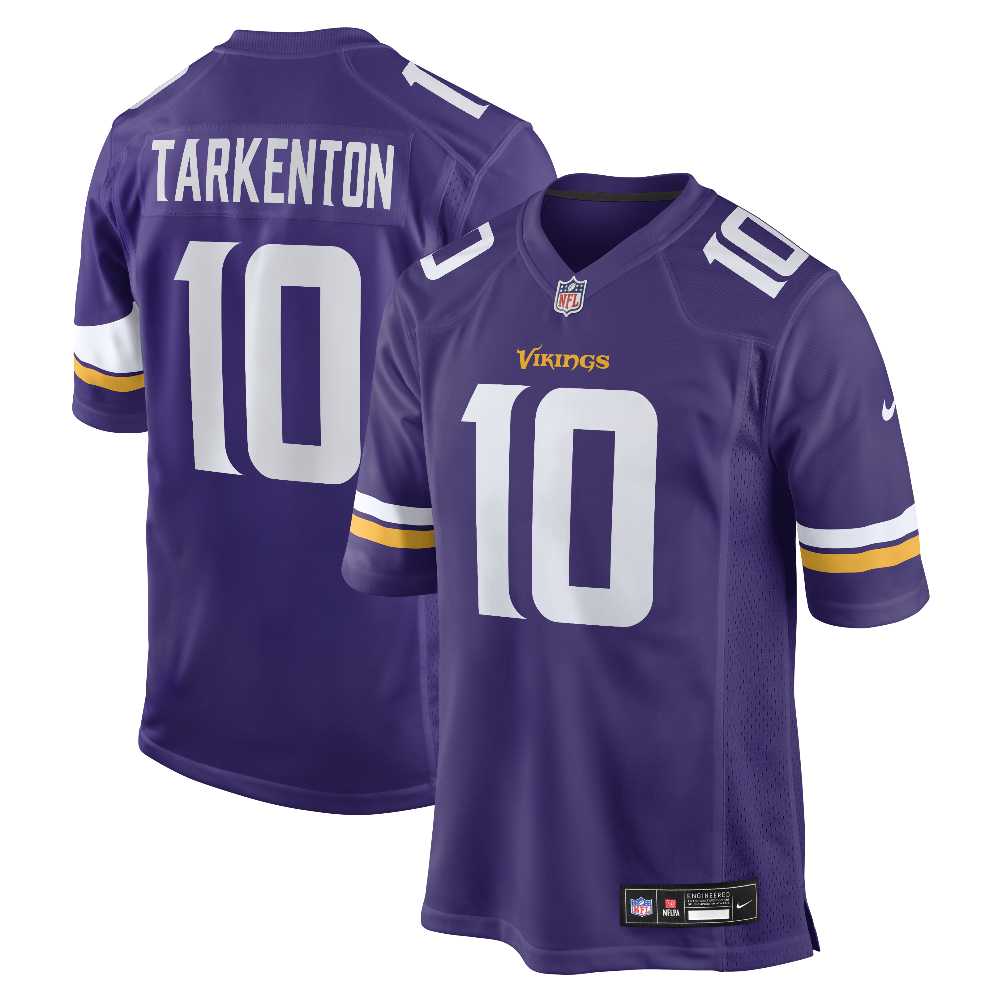 [SJH] Fran Tarkenton Minnesota Vikings Game Retired Player Jersey - Purple