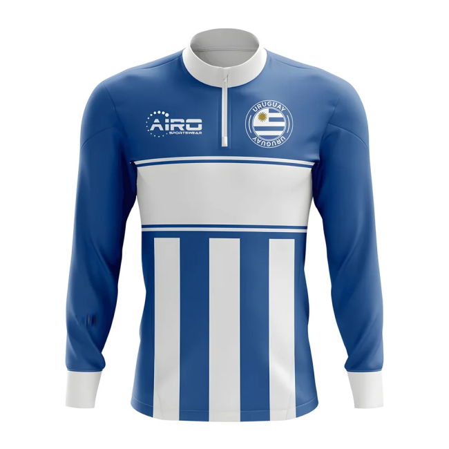 Championship Uruguay Concept Football Half Zip Midlayer Top (Sky