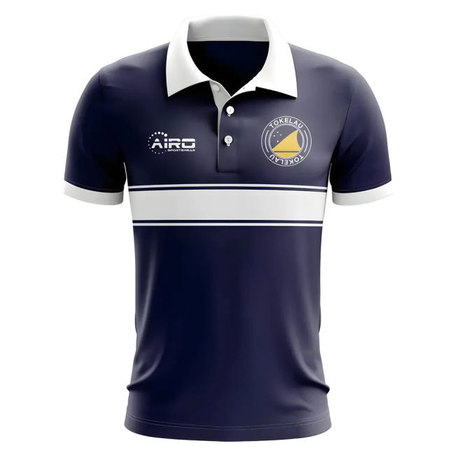 Jersey Tokelau Concept Stripe Polo Shirt (Navy) Replica