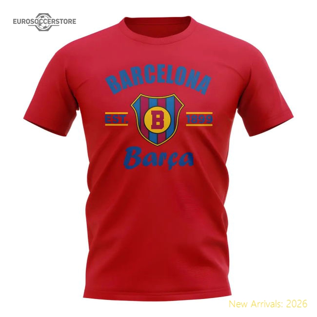 Fan-Favorite Barcelona Established Football T-Shirt (Red)