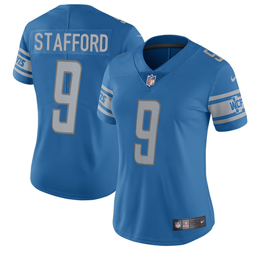 Authentic NFL Detroit Lions #9 Matthew Stafford Blue Limited Jersey