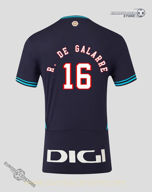 Athletic Club's 25-26 Away Jersey, featuring R. DE GALARRE with the number 16.