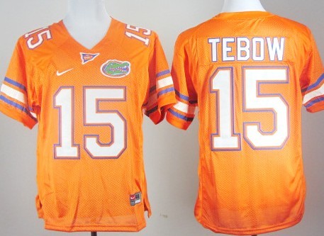 Men's None Orange 2024 premium Tim Tebow #15 official Jersey