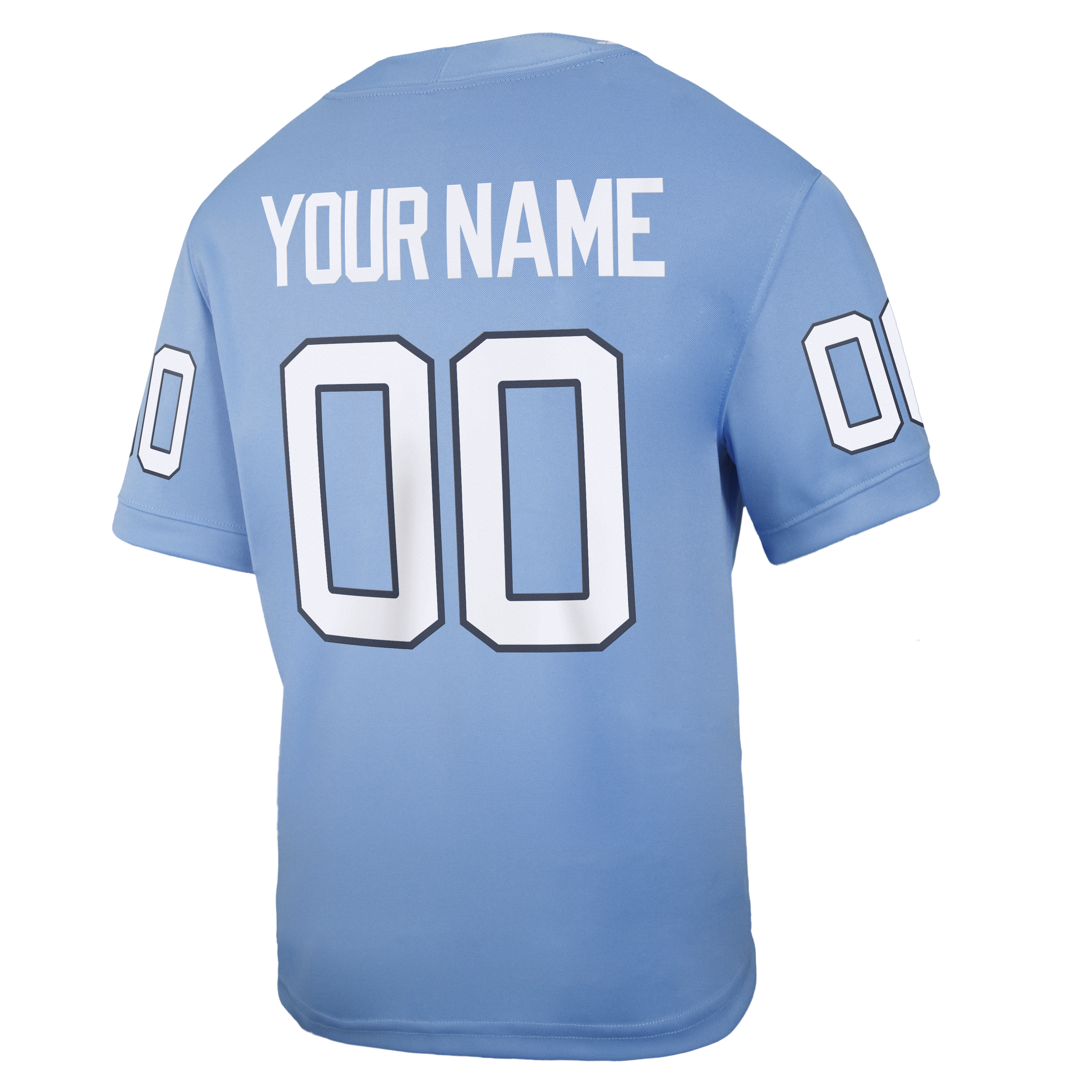 [NJP] North Carolina Tar Heels Youth Replica Custom Football Jersey - Carolina Blue