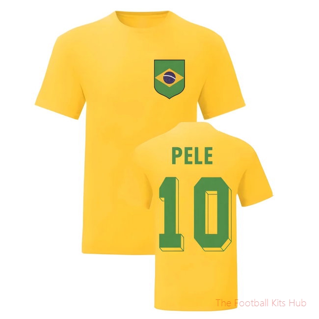 Pele Brazil National Hero Tee\\'s (Yellow)