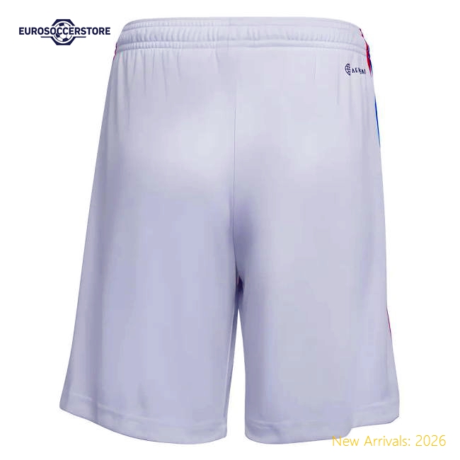 2022-2023 Olympique Lyon Home Shorts (White) - Kids