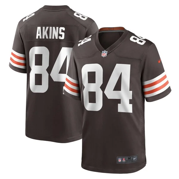 None Jordan Akins Game Jersey - Brown | NFL Player Jersey | NFL Footba