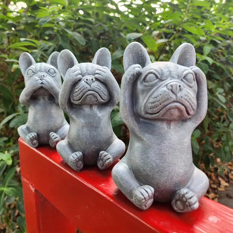 - Durable Charming Frenchie Resin Statue Summer Wear | Durable Build