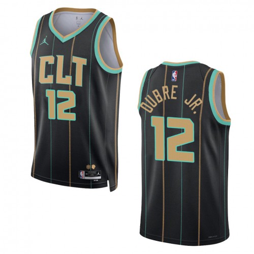 Charlotte Charlotte Hornets #12 Kelly Oubre Jr. Unisex Nike Black 2022-23 Swingman Jersey ¨C City Edition Mens